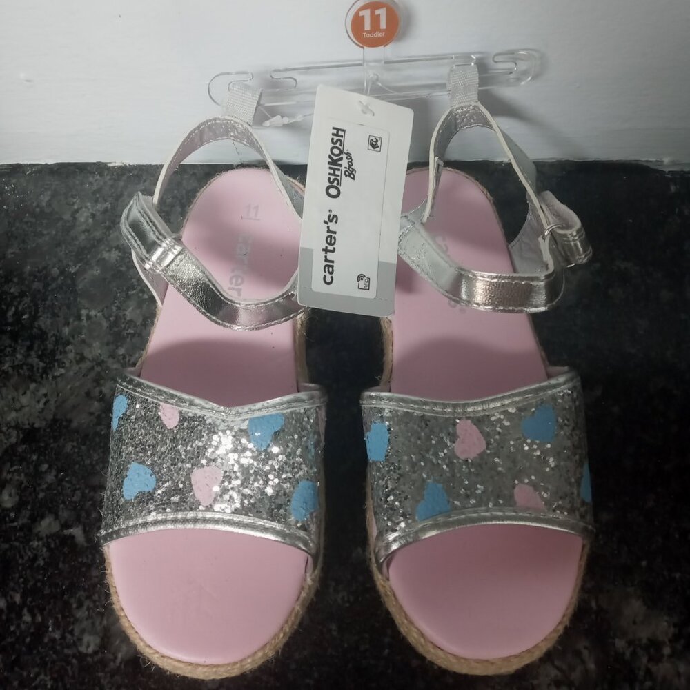 Carter's Girl's Size 11 Heart Sandals